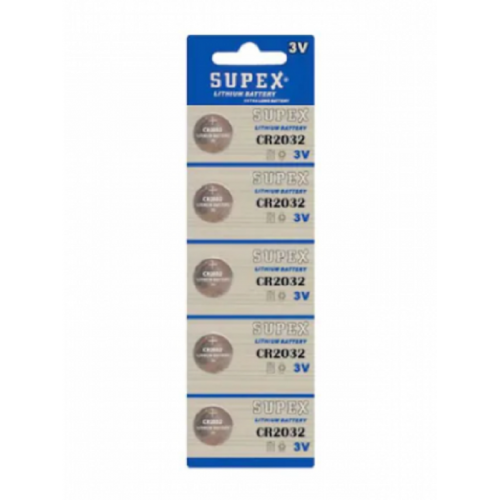 Supex Extra Long Battery CR2032 3V Lityum Düğme Pil 5'li